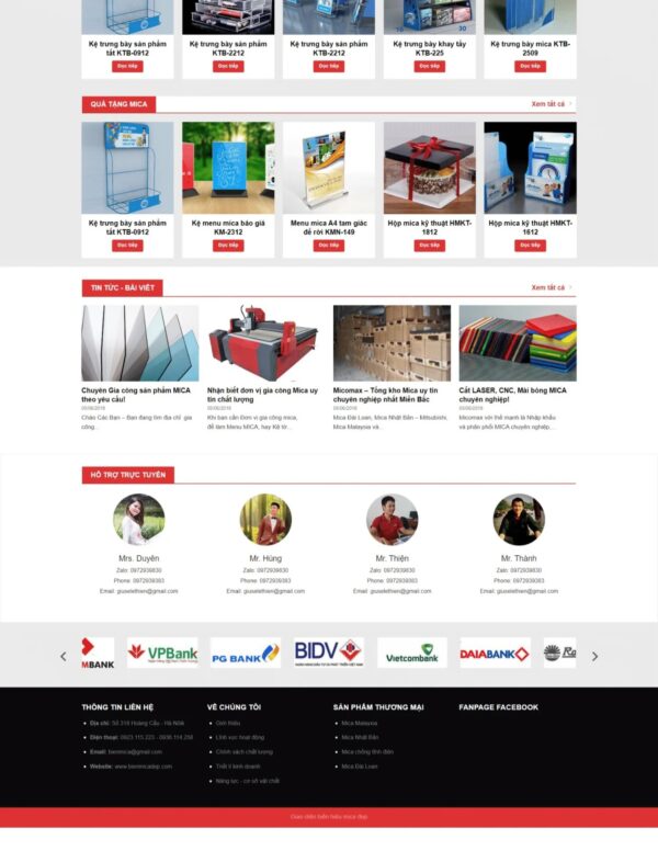 Alternative view of Thiết kế website bán sản phẩm Mica (HIBU18046)