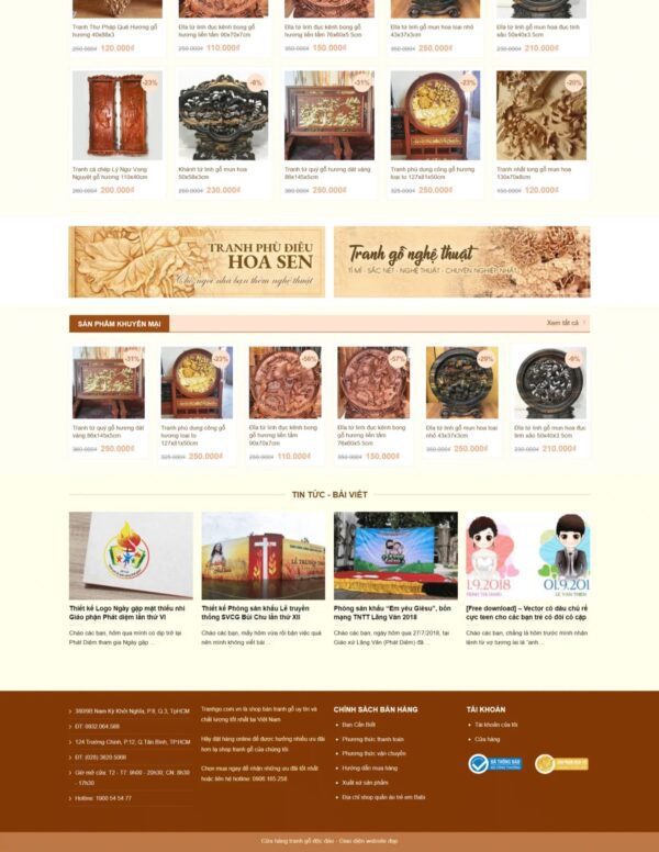 Alternative view of Thiết kế website bán tranh gỗ (HIBU18030)