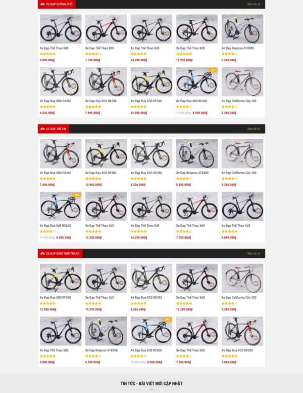 Alternative view of Thiết kế website bán xe đạp (HIBU17972)