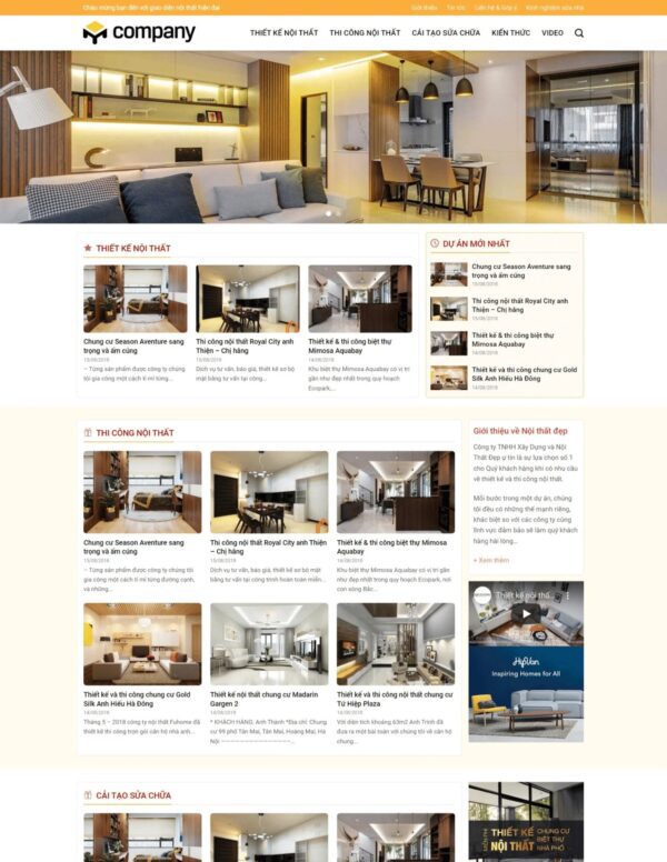 Thiết kế website công ty nội thất
