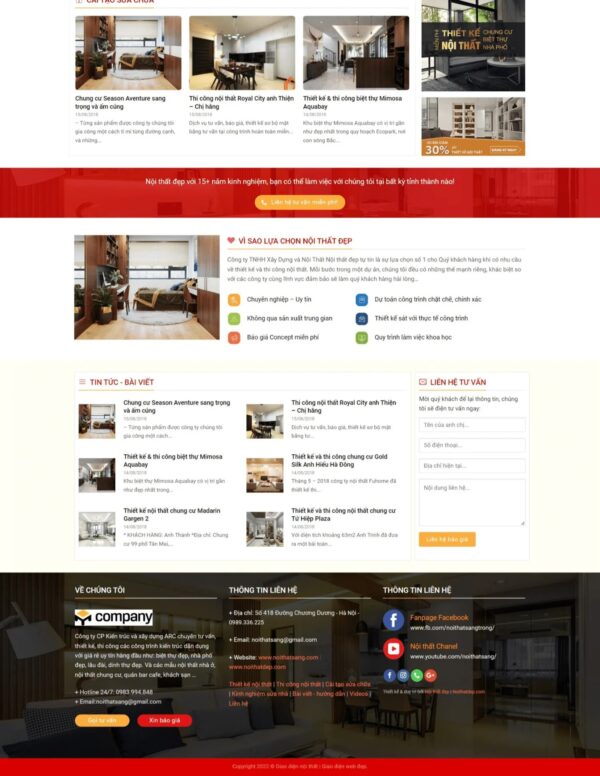 Alternative view of Thiết kế website công ty nội thất (HIBU18077)