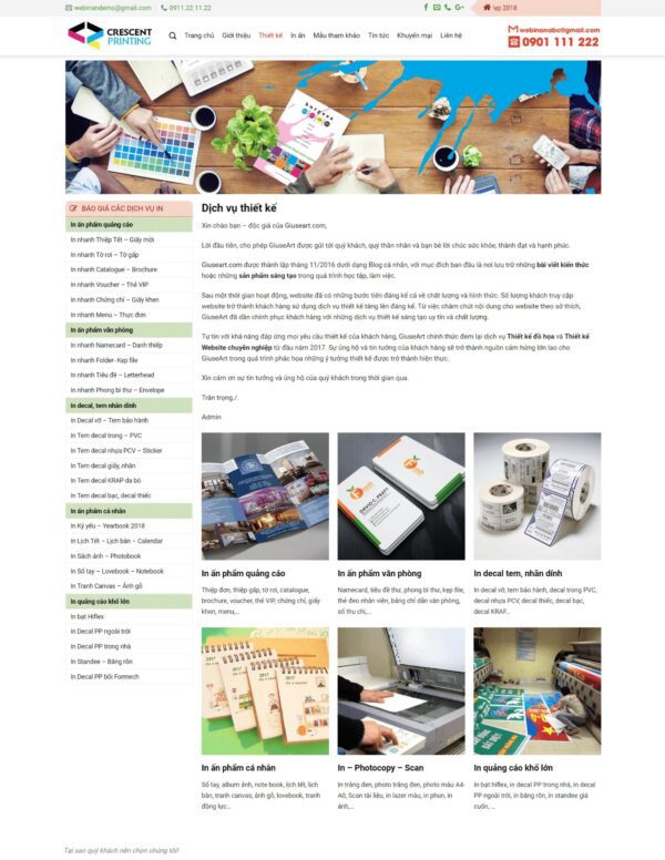 Thiết kế website dịch vụ in ấn (HIBU18249) 6
