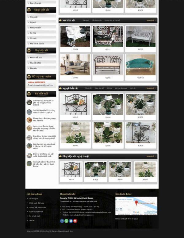 Alternative view of Thiết kế website dịch vụ sắt mỹ nghệ (HIBU17997)