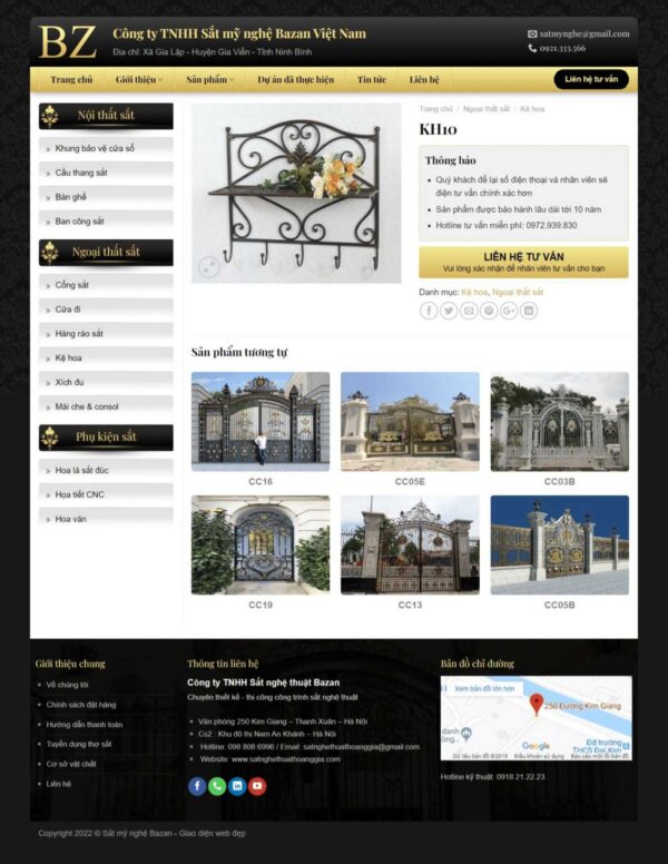 Thiết kế website dịch vụ sắt mỹ nghệ (HIBU17997) 6