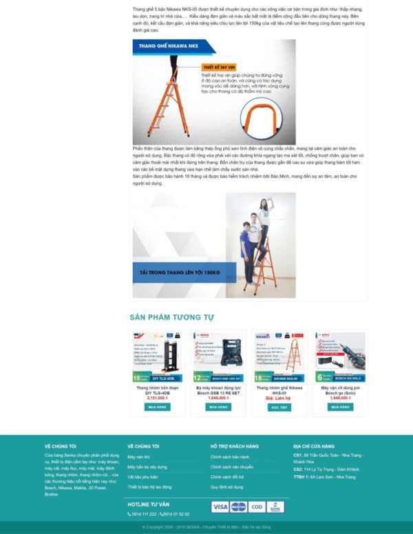 Thiết kế website bán dụng cụ xây dựng (HIBU18003) 9