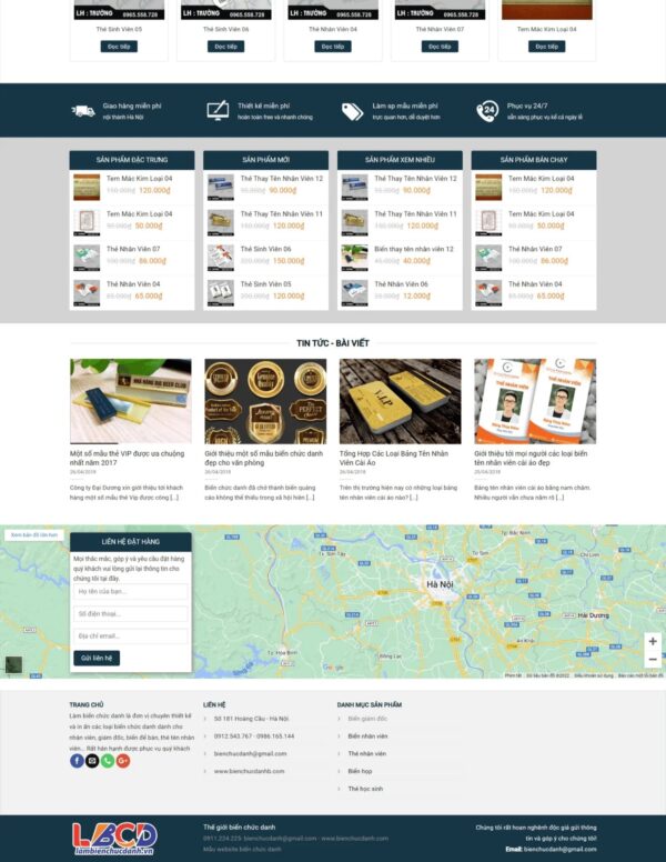 Alternative view of Thiết kế website làm biển chức danh (HIBU18159)