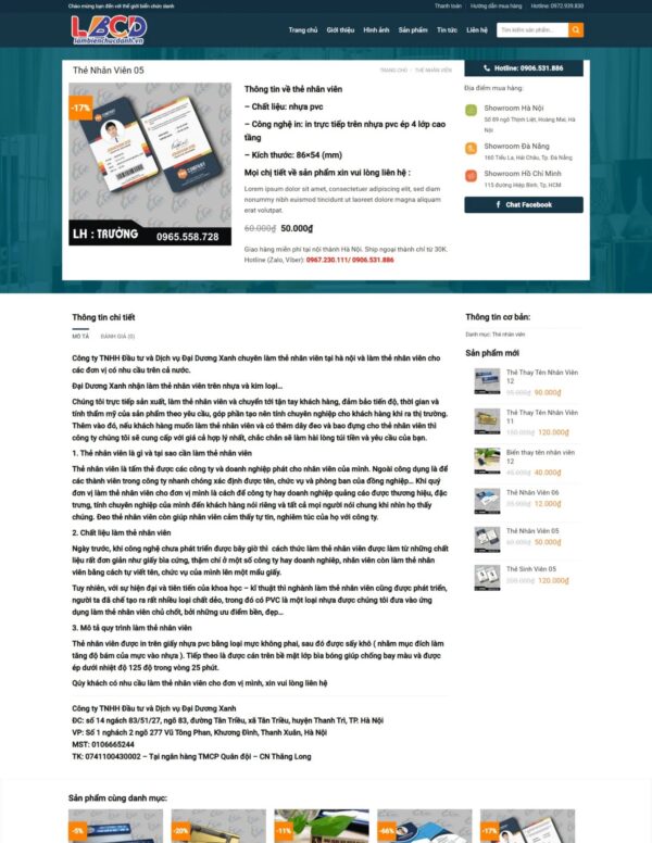 Thiết kế website làm biển chức danh (HIBU18159) 6