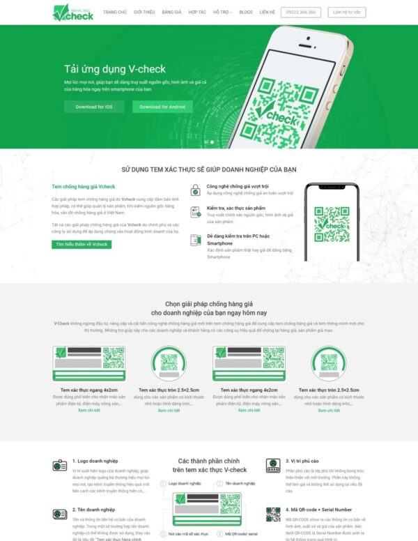 Thiết kế landing page giới thiệu ứng dụng