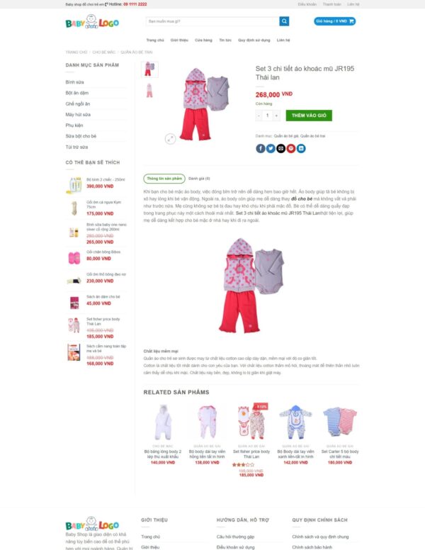 Thiết kế website mẹ và bé (HIBU18222) 6