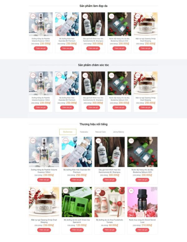 Alternative view of Thiết kế website mỹ phẩm Ajuma (HIBU18164)