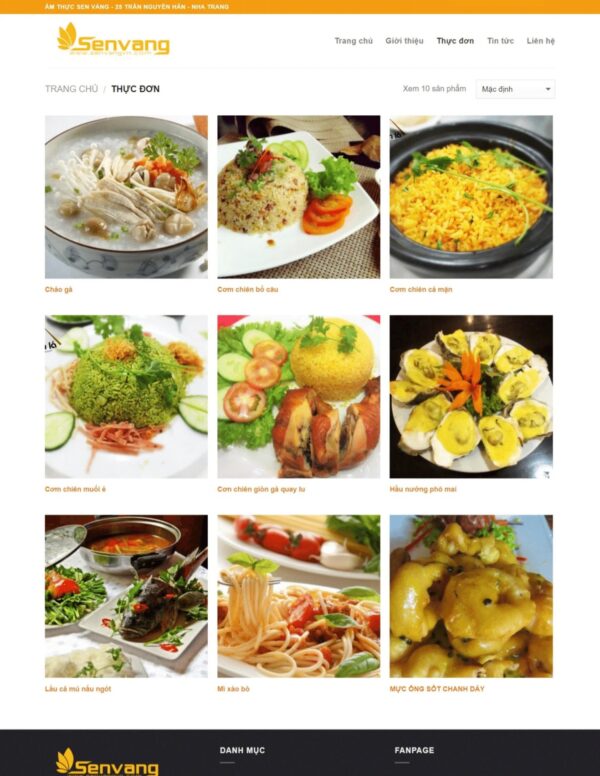 Thiết kế website nhà hàng ẩm thực Sen Vàng (HIBU18143) 6