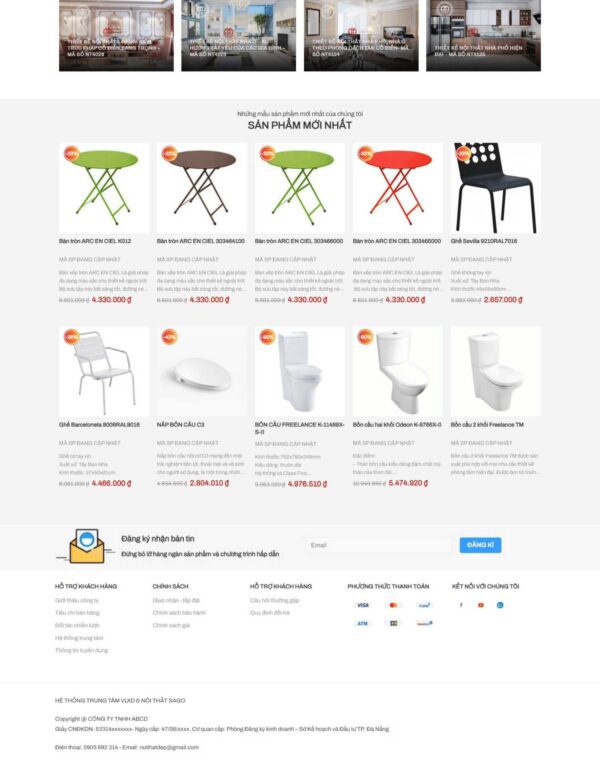 Alternative view of Thiết kế website bán nội thất (HIBU17992)