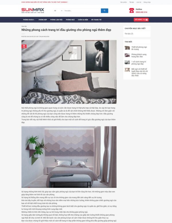 Thiết kế website hệ thống siêu thị nội thất SunMax (HIBU18231) 6