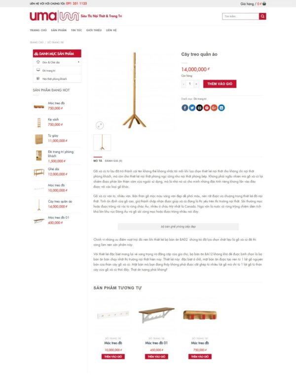 Thiết kế website siêu thị nội thất & trang trí (HIBU18113) 6