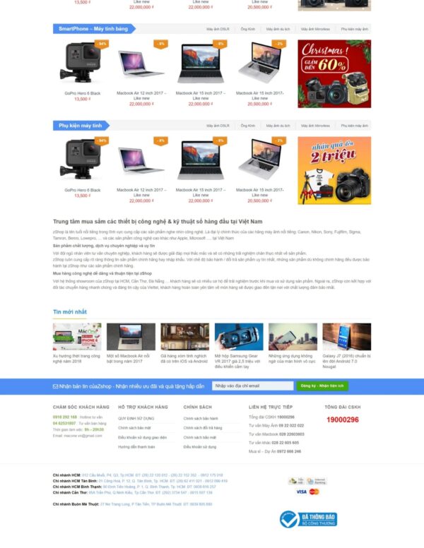 Alternative view of Thiết kế website bán đồ công nghệ ZShop (HIBU18148)