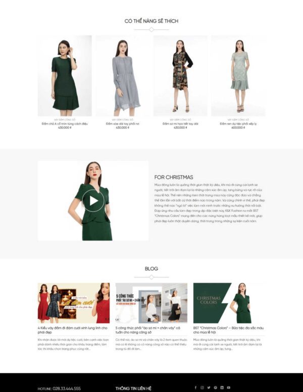 Alternative view of Thiết kế website thời trang K&K Fashion (HIBU18259)