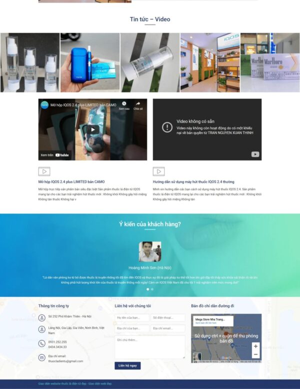 Alternative view of Thiết kế website thuốc lá điện tử (HIBU18186)