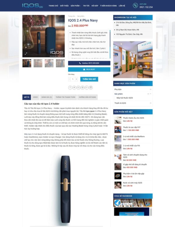 Thiết kế website thuốc lá điện tử (HIBU18186) 9