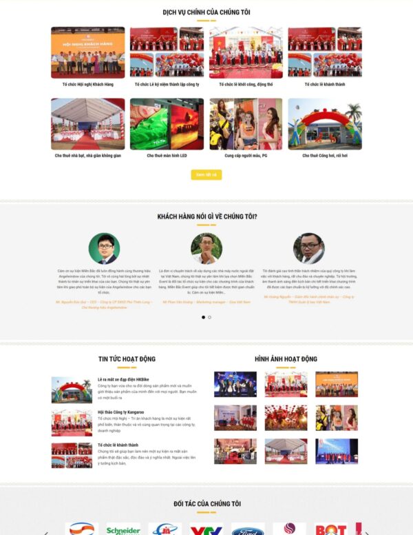Alternative view of Thiết kế website tổ chức sự kiện (HIBU18134)