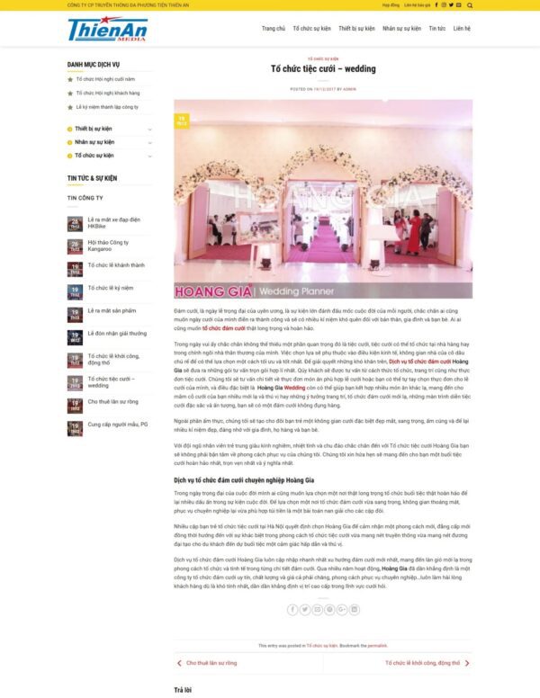 Thiết kế website tổ chức sự kiện (HIBU18134) 6