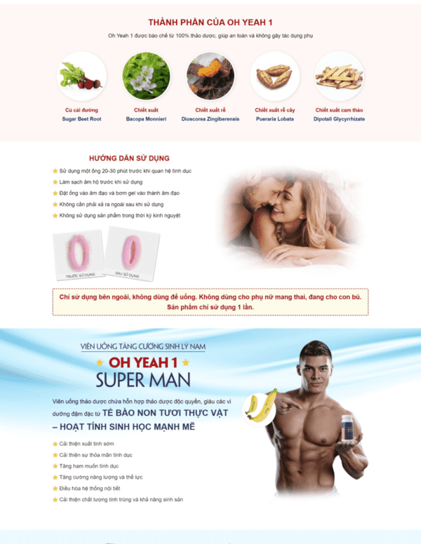 Alternative view of Thiết kế website thực phẩm chức năng Oh Yeah 1 (HIBU18101)