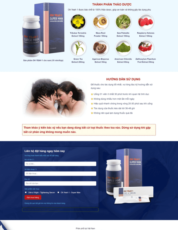 Thiết kế website thực phẩm chức năng Oh Yeah 1 (HIBU18101) 6